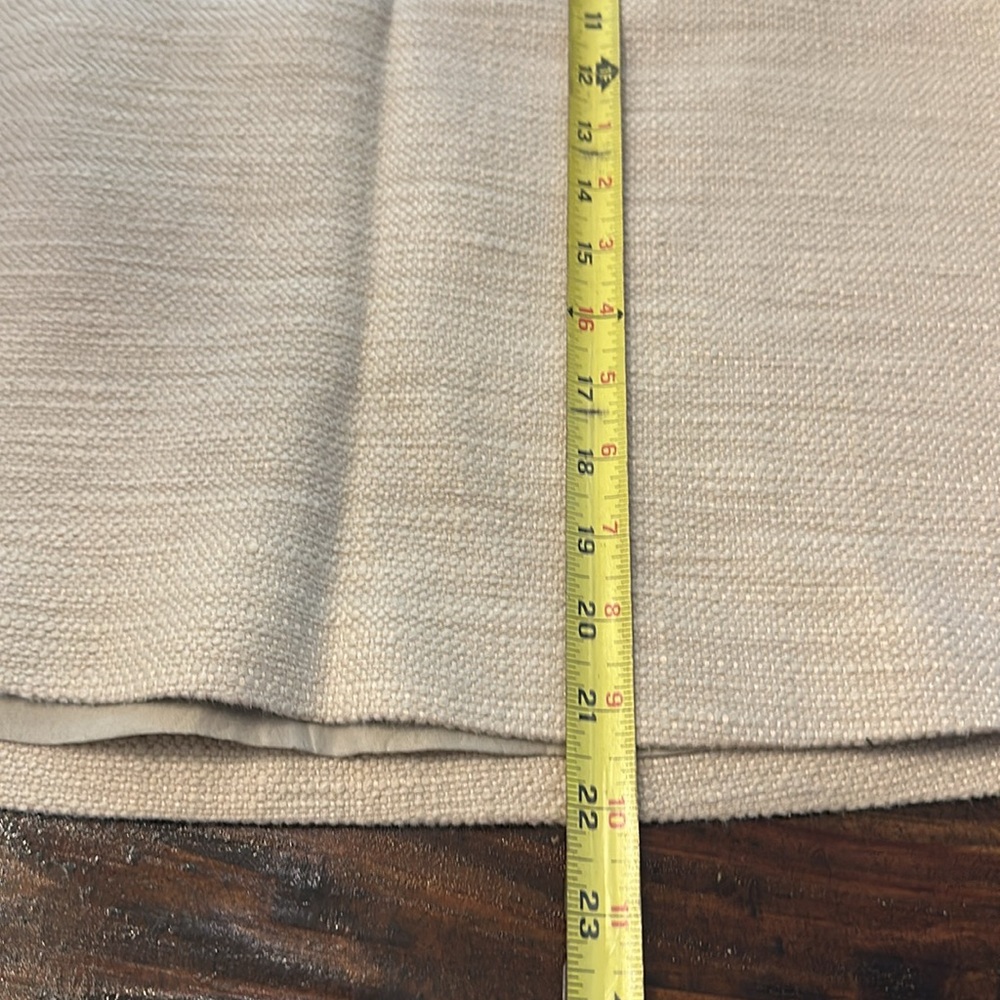 Tory Burch Denise A-line cream silk lined 8 zipper tweed textured mini skirt - Picture 14 of 15